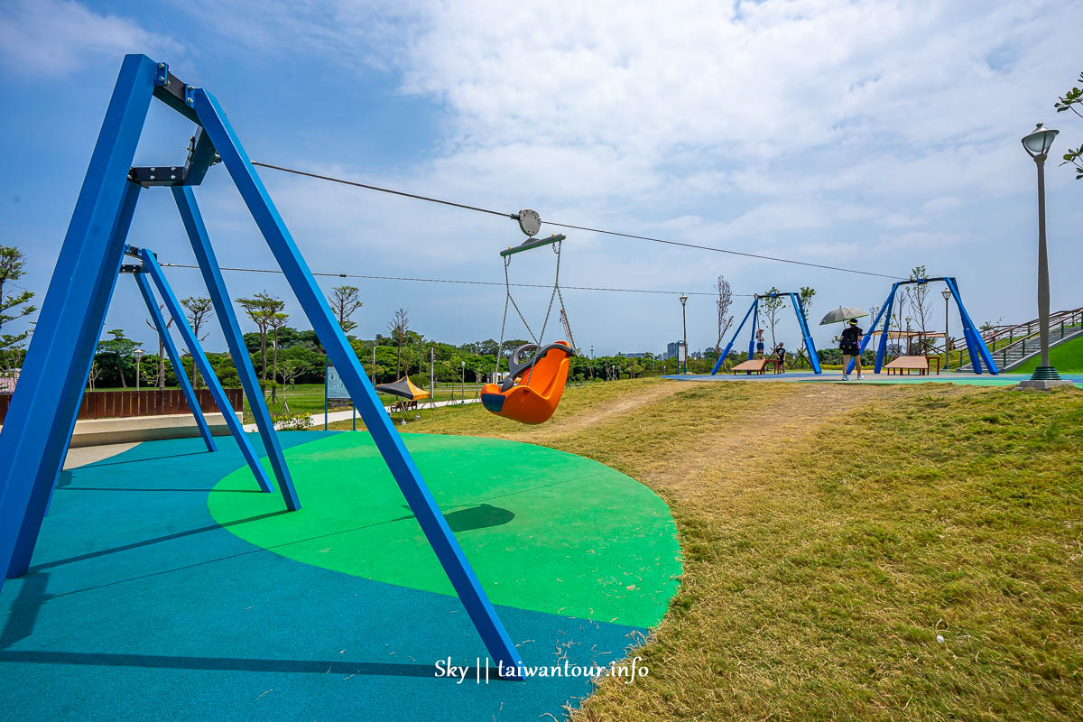 新北親子景點【八里十三行文化公園兒童遊戲場】溜滑梯.野餐.地址