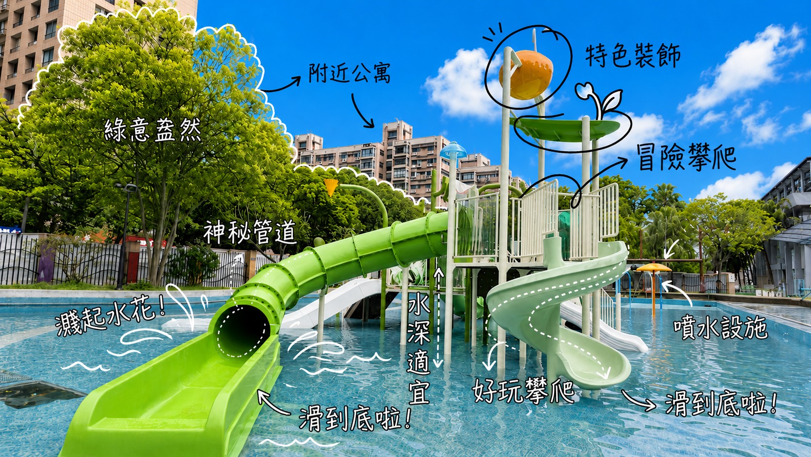 【自來水博物館】台北親子景點水鄉庭園.玩水戲水區