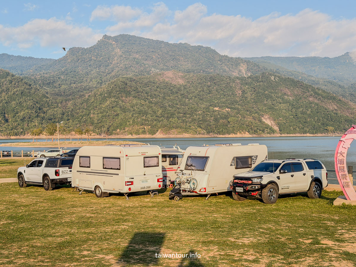 【大埔湖濱公園】免費露營區有水廁熱水！曾文水庫湖景車宿車泊