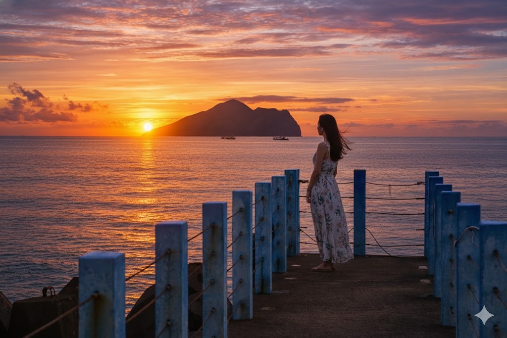 【宜蘭烏石港藍色走廊】頭城龜山朝日.日出秘境網美必拍