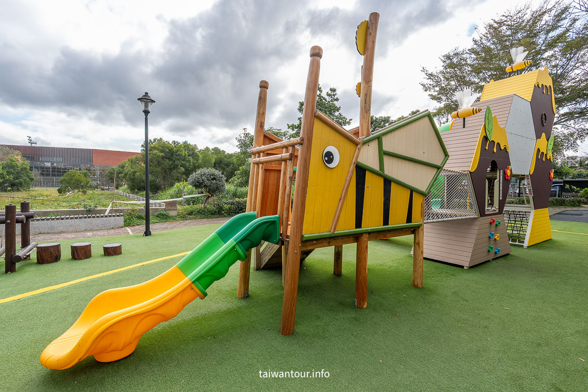 【隆林公園】林口蜜蜂主題超可愛.溜滑梯.攀爬網.還有飛機看到飽