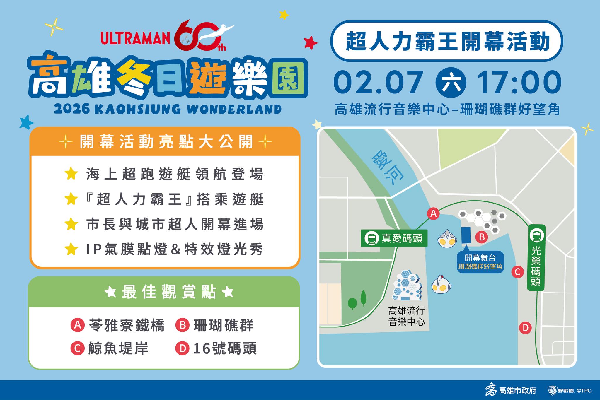 【2026 高雄冬日遊樂園】免費設施、交通全攻略！親子必玩懶人包