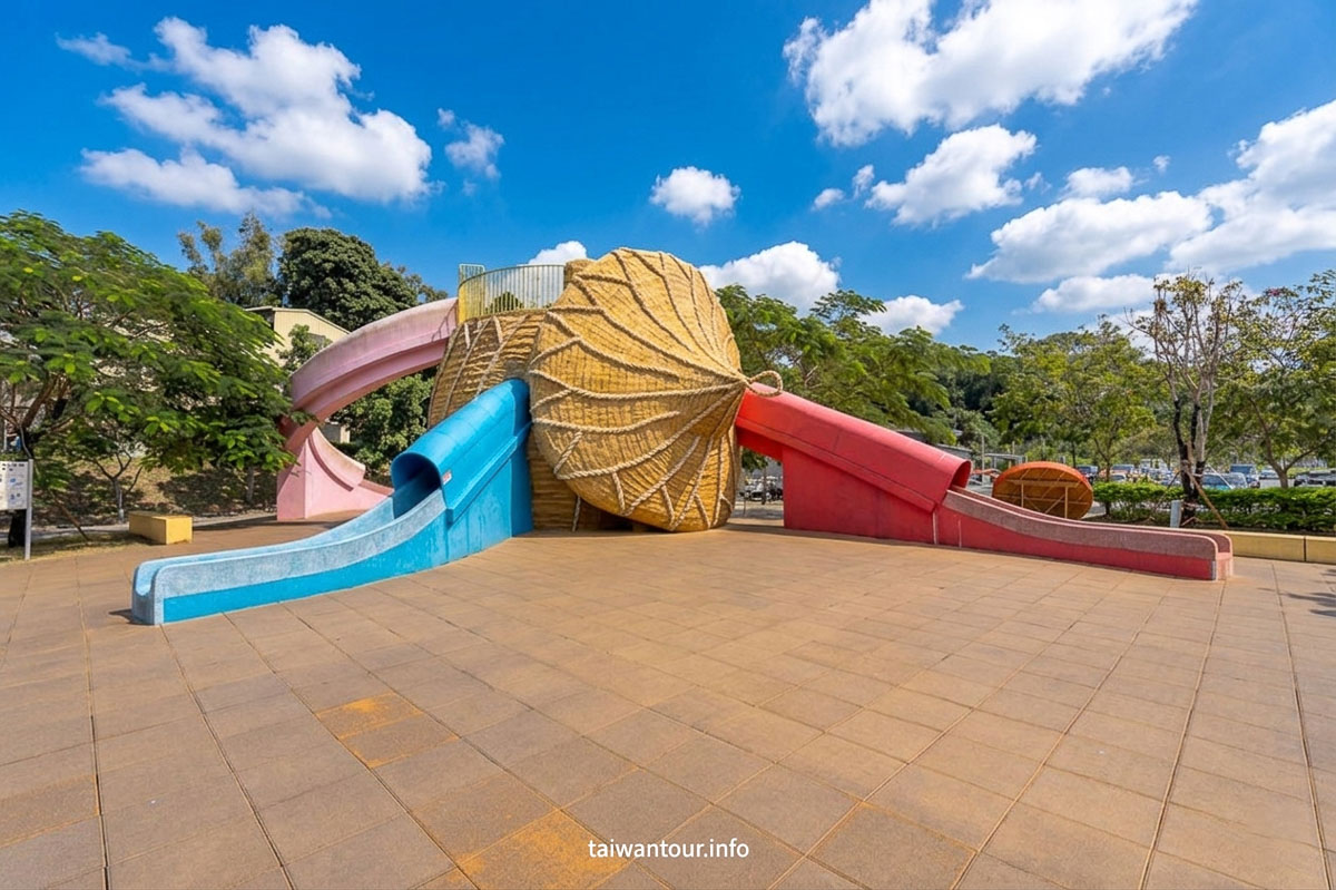 【汶水公園】苗栗特色溜滑梯＋汶水老街美食親子旅遊