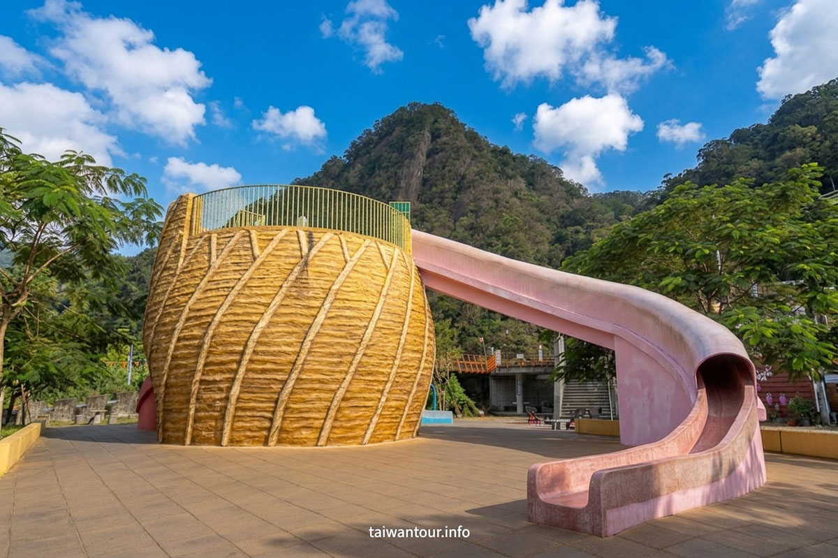 【汶水公園】苗栗特色溜滑梯＋汶水老街美食親子旅遊