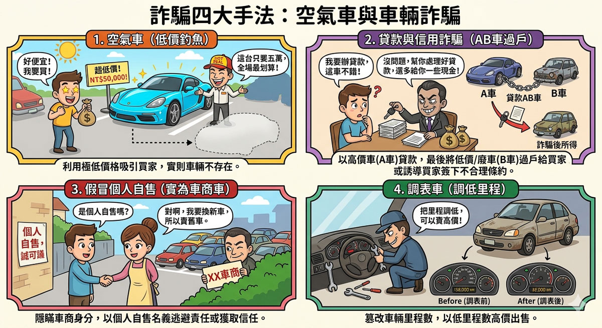 【買二手車詐騙手法】別當冤大頭！這些「黑心話術」讓你荷包大失血．案例