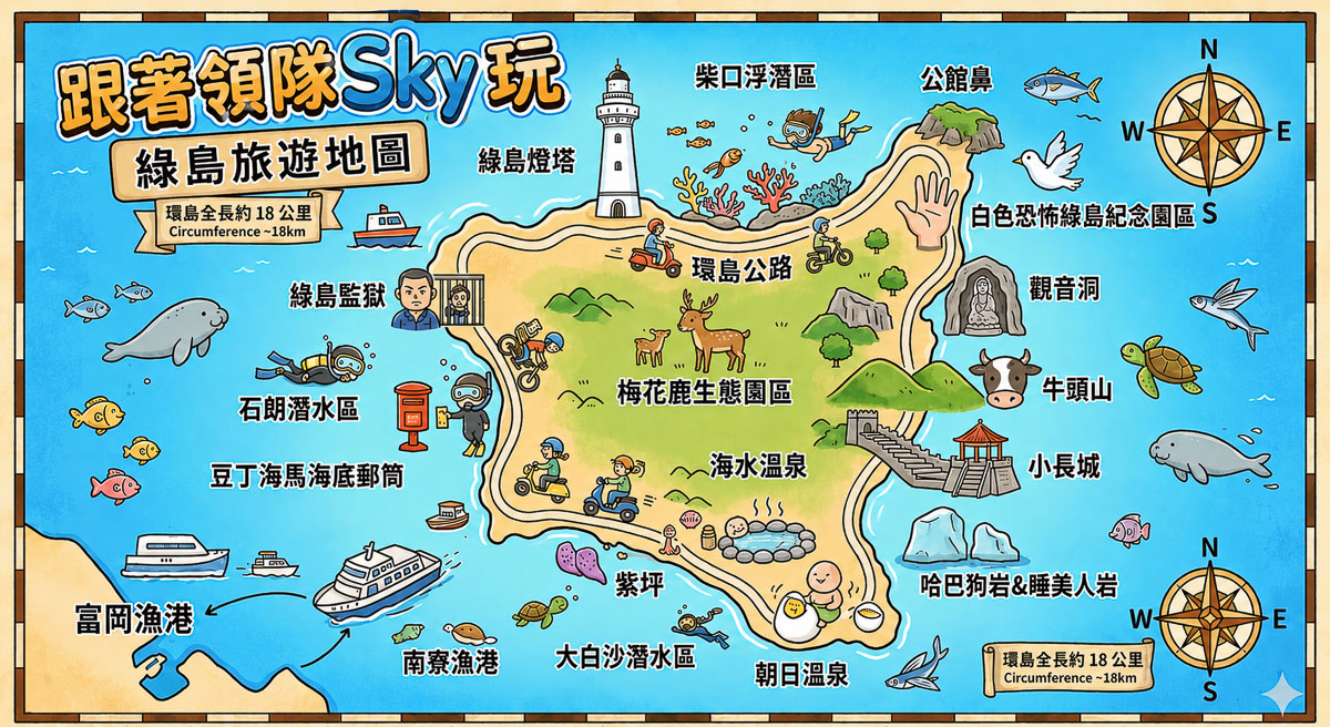 【2026綠島自由行全攻略】3天2夜熱血跳島懶人包!世界級海底溫泉、必吃海草冰、網美秘境總整理 【2026綠島自由行全攻略】3天2夜熱血跳島懶人包!世界級海底溫泉、必吃海草冰、網美秘境總整理