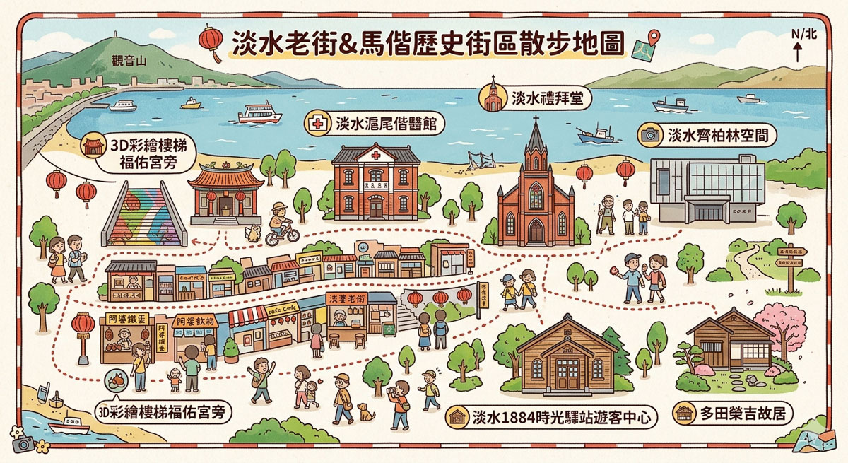 【淡水私房美食景點推薦】百年古蹟.夕陽海景.在地小吃.懶人包攻略