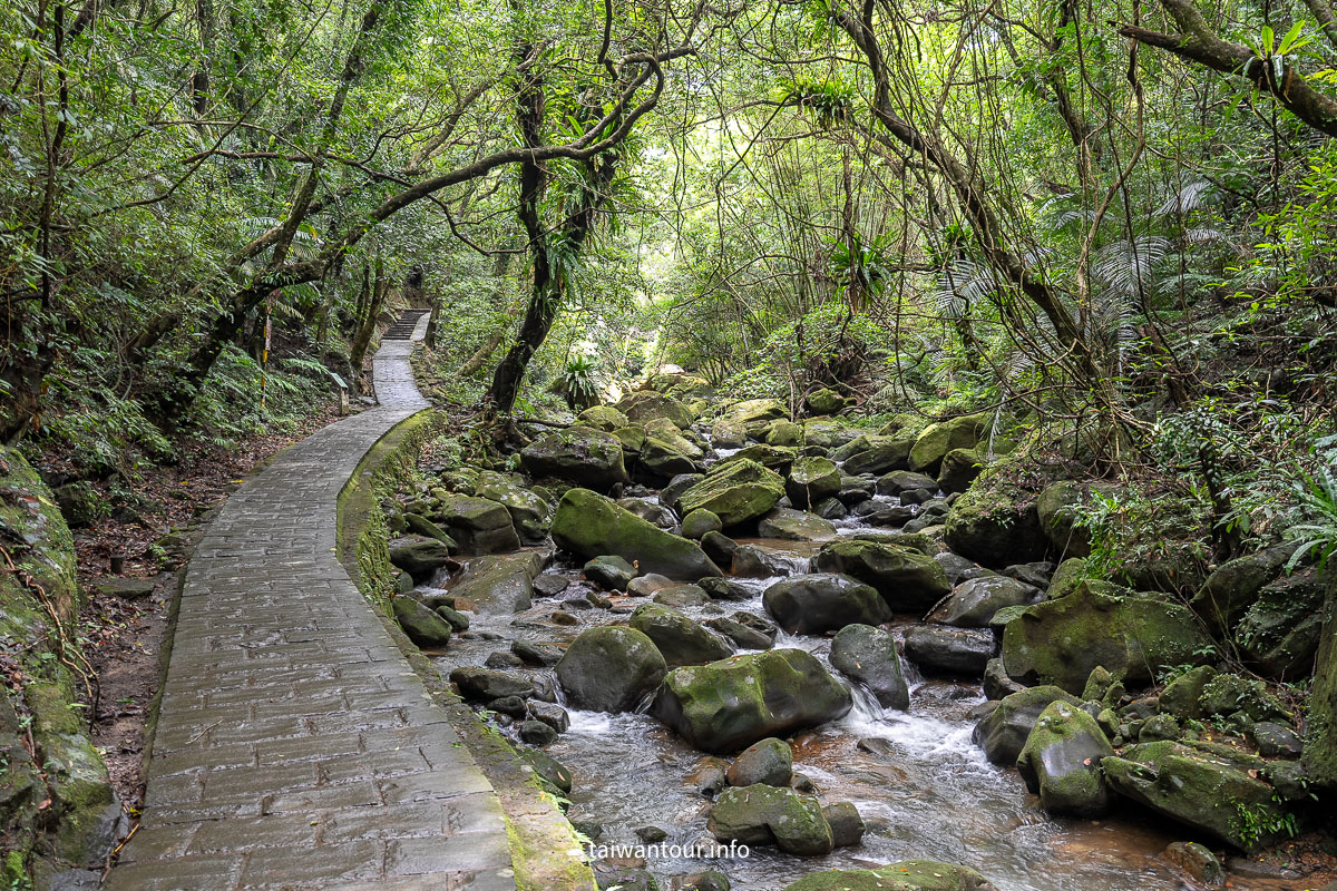 【大溝溪溪畔步道.圓覺瀑布】台北景點推薦內湖親子旅遊秘境.交通