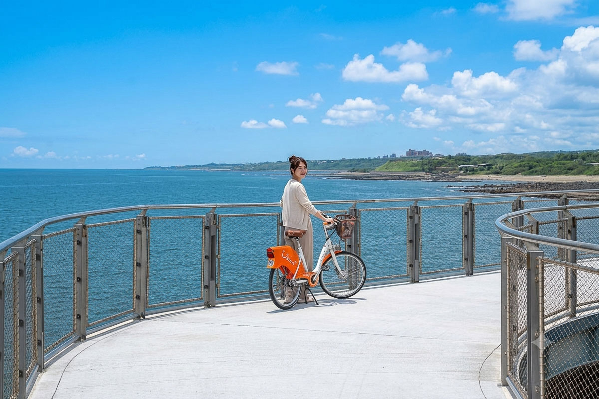 【觀海長堤自行車道】淡海新市鎮.追電影《想見你》同款夕陽
