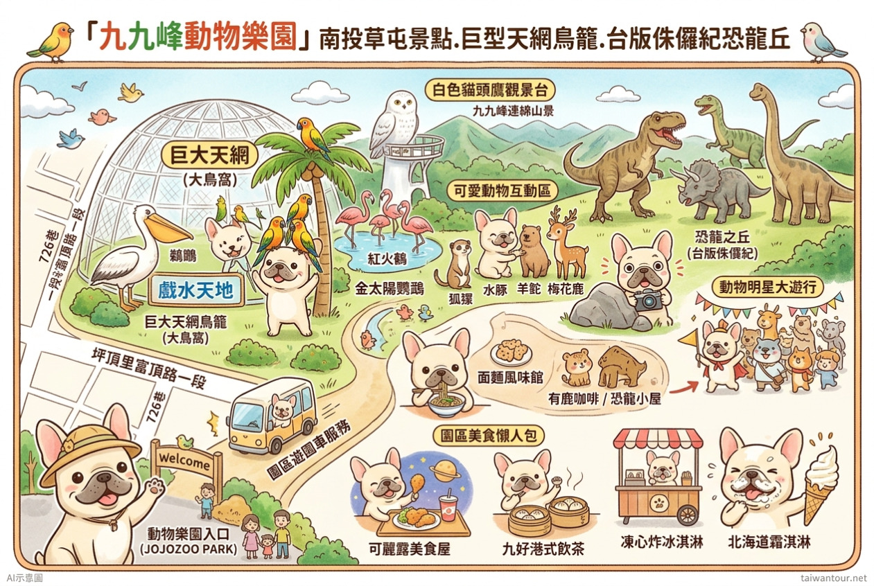 【九九峰動物樂園】南投草屯景點.巨型天網鳥籠.台版侏儸紀恐龍丘 【九九峰動物樂園】南投草屯景點.巨型天網鳥籠.台版侏儸紀恐龍丘