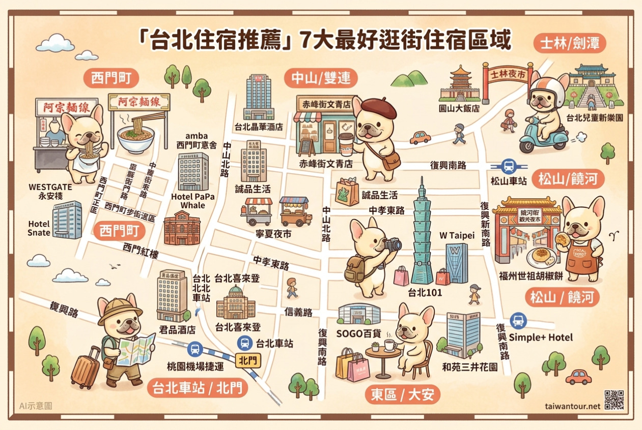 【台北住宿推薦】7大最好逛街住宿區域.親子.銀髮族
