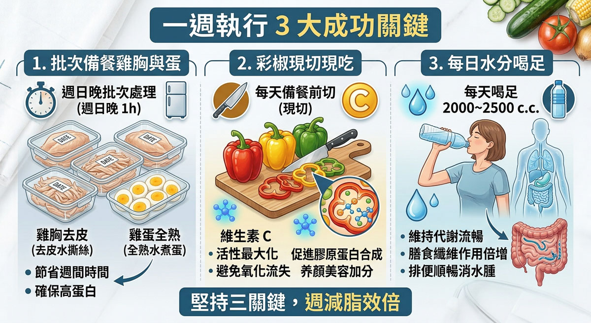 網路瘋傳的【窮人版瘦瘦針】真的有效嗎？一週減肥餐菜單。